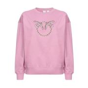 Logo Sweatshirt Pinko , Pink , Dames