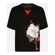 Dolce & Gabbana floral print cotton T-shirt Dolce & Gabbana , Black , ...