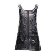 Pre-owned Leather dresses Dior Vintage , Black , Dames