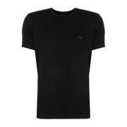 Klassieke Ronde Hals T-shirt Emporio Armani , Black , Heren