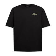 T-shirt met logo Lacoste , Black , Heren