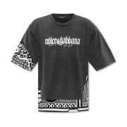 Logo Print Crewneck T-Shirt Dolce & Gabbana , Multicolor , Heren