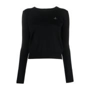 Zwart geborduurde trui met logo Vivienne Westwood , Black , Dames