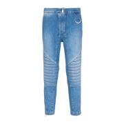 Slim Fit Lage Taille Jeans Balmain , Blue , Dames