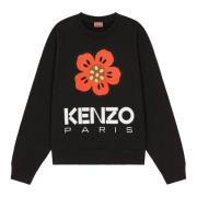 Zwart Boke Flower Sweatshirt Kenzo , Black , Heren