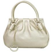 Pre-owned Leather handbags Salvatore Ferragamo Pre-owned , White , Dam...