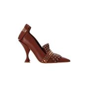 Pre-owned Leather heels Burberry Vintage , Brown , Dames