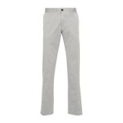 Stretch Katoen Grijs Twill Broek Incotex , Gray , Heren