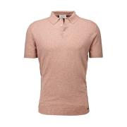 Stijlvolle Roze Bouclé Polo Shirt Gentiluomo , Pink , Heren
