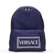 Pre-owned Nylon backpacks Versace Pre-owned , Blue , Heren