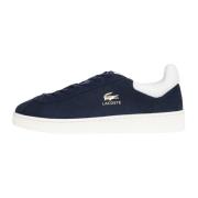 Premium Baseshot Leren Sneakers Blauw Wit Lacoste , Multicolor , Heren