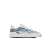 B-Court Flip trainers in monogram PB Labyrinth denim Balmain , Blue , ...