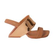 Heeled Mules United Nude , Yellow , Dames