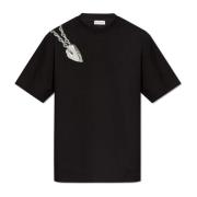 Bedrukt T-shirt Burberry , Black , Heren