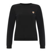 Sweatshirt met logo Maison Kitsuné , Black , Dames