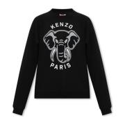 Sweatshirt met logo Kenzo , Black , Dames