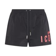 Mannen strandkleding in zwart en grijs Dsquared2 , Black , Heren