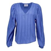 Blauwe Frits Blouses Aime´e the Label , Blue , Dames