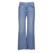 The kick it ankle fray jeans lichtblauw Mother , Blue , Dames