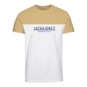 Heren Blokkerende Print T-shirt Jack & Jones , Multicolor , Heren