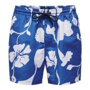 Bloemen zwemshorts met trekkoord taille Only & Sons , Blue , Heren