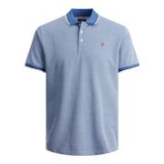 Klassiek Poloshirt met Contraststrepen Jack & Jones , Blue , Heren