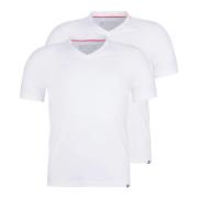 Basic V-Hals T-Shirt 2-Pack Strellson , White , Heren