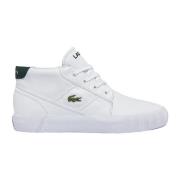 Leren Sneakers met Stijlvol Design Lacoste , White , Heren