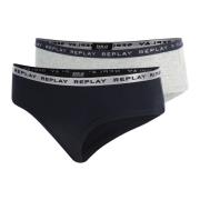 Dames Logo Tailleband Slip 2-Pack Replay , Multicolor , Dames