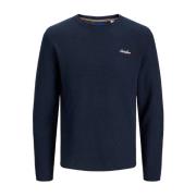 Comfortabele Gebreide Trui Jack & Jones , Blue , Heren