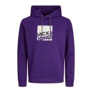 Logan Hoodie Sweatshirt Jack & Jones , Purple , Heren