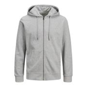 Sporty Zip Hoodie Jacket Jack & Jones , Gray , Heren