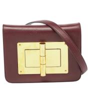 Pre-owned Leather crossbody-bags Tom Ford Pre-owned , Red , Dames