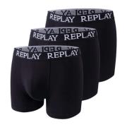 Comfort Fit Trunks 3-Pack Replay , Black , Heren