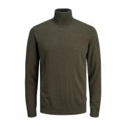 Rollneck Pullover Sweater Jack & Jones , Green , Heren
