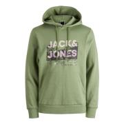 Trek Logo Hoodie Sweatshirt Jack & Jones , Green , Heren