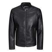 Rocky Bikerjack met rits Jack & Jones , Black , Heren