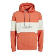Colorblock Hoodie Sweatshirt Jack & Jones , Orange , Heren