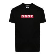 Zwarte T-shirts en Polos Dsquared2 , Black , Heren