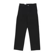 Zwart Gespoelde Single Knee Pant Carhartt Wip , Black , Heren