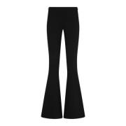 Zwarte Flare Juweel Versierde Broek Dsquared2 , Black , Dames