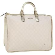 Pre-owned Canvas handbags Gucci Vintage , White , Dames