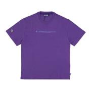 Paarse Outline Logo Tee Streetwear Octopus , Purple , Heren