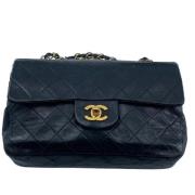 Pre-owned Leather shoulder-bags Chanel Vintage , Black , Dames