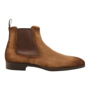 Bruine Chelsea Boot Suède Santoni , Brown , Heren