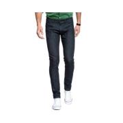 Slim-Fit Navy Blue Denim Jeans Wrangler , Black , Heren