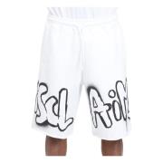 Casual Shorts Disclaimer , White , Heren