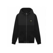 Zip-Through Sweatshirt voor Mannen Lyle & Scott , Black , Heren