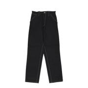 Zwart Rigid Simple Pant Streetwear Carhartt Wip , Black , Heren