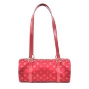 Pre-owned Canvas handbags Louis Vuitton Vintage , Red , Dames